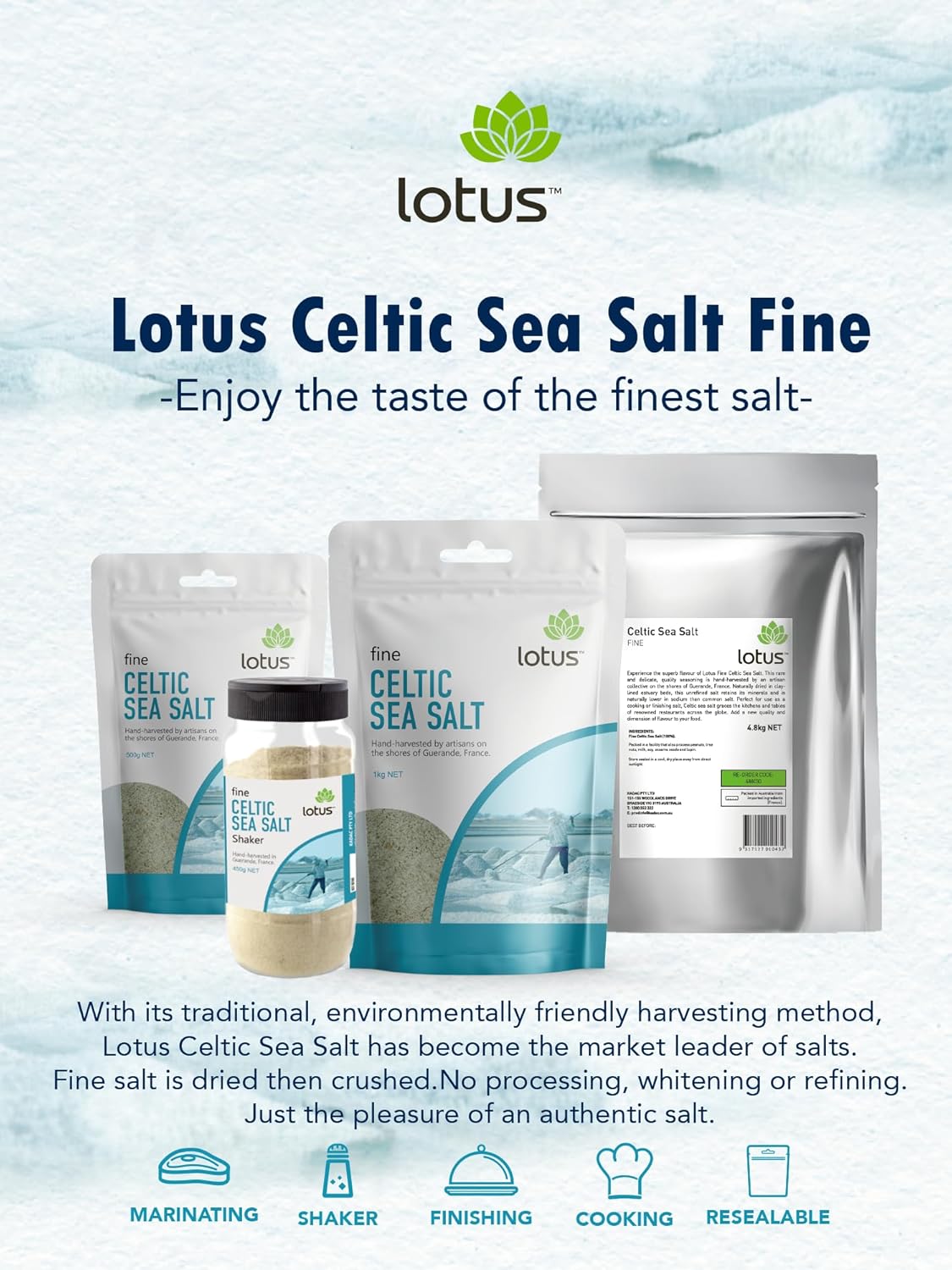 Celtic Fine Sea Salt, 500 G
