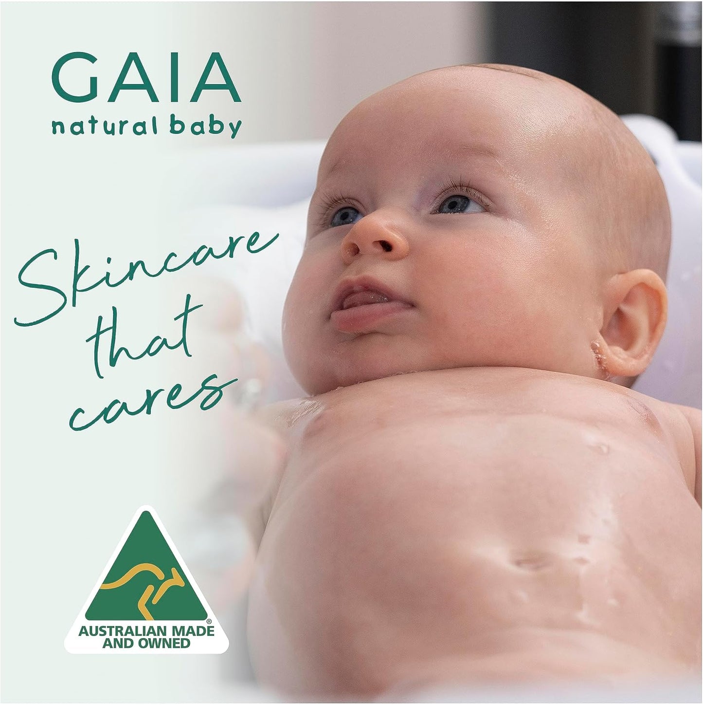 GAIA Skin Natural Baby Hair and Body Wash ; Certified Natural ; Suitable for Newborns ; Sensitive Skin Formula ; Organic Aloe Vera ; Soap Free ; Perfume Free ; Gentle Baby Wash ; Australian Made - 500Ml