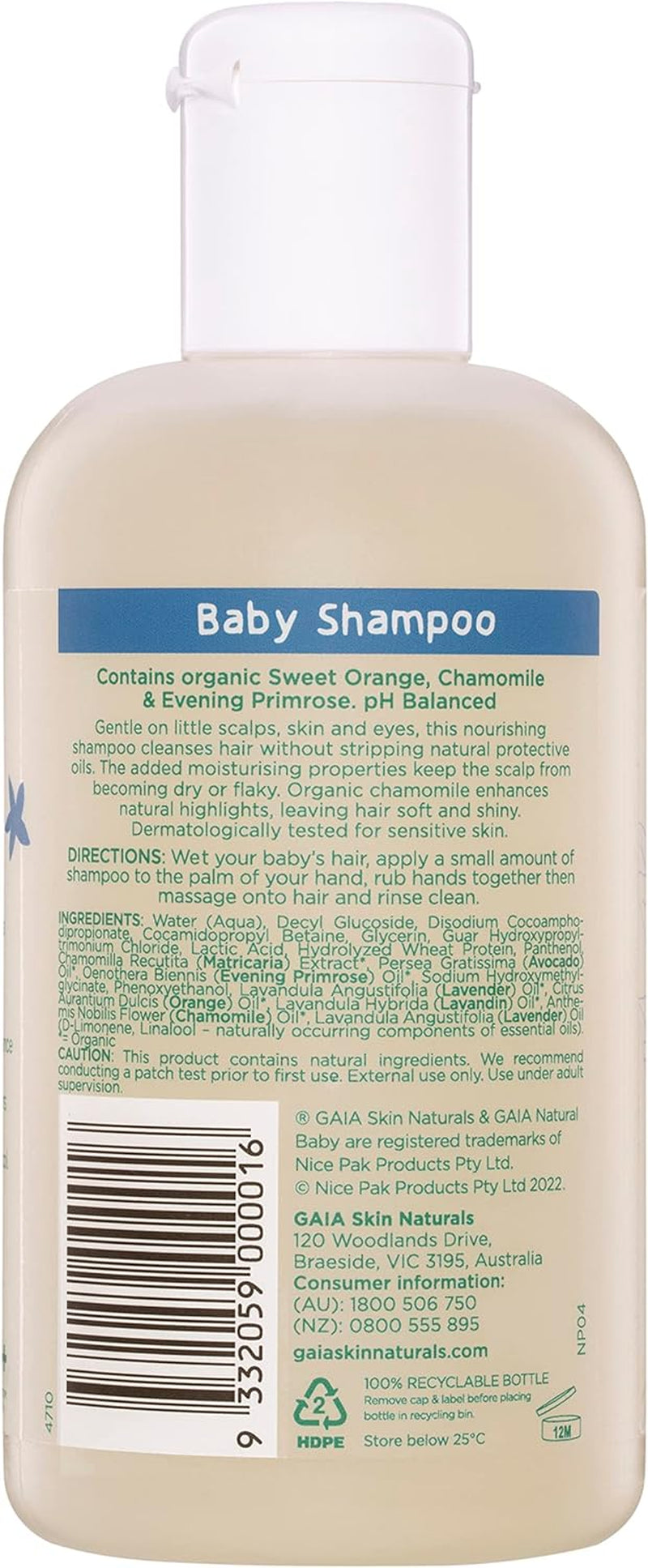 Gaia Skin Natural Baby Baby Stork Essential Gift Set (Pack of 3)