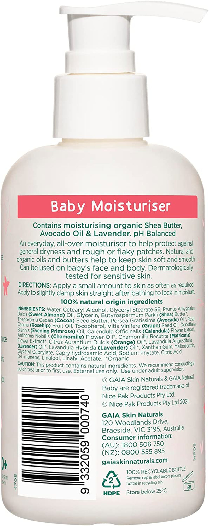 Gaia Skin Natural Baby Baby Stork Essential Gift Set (Pack of 3)