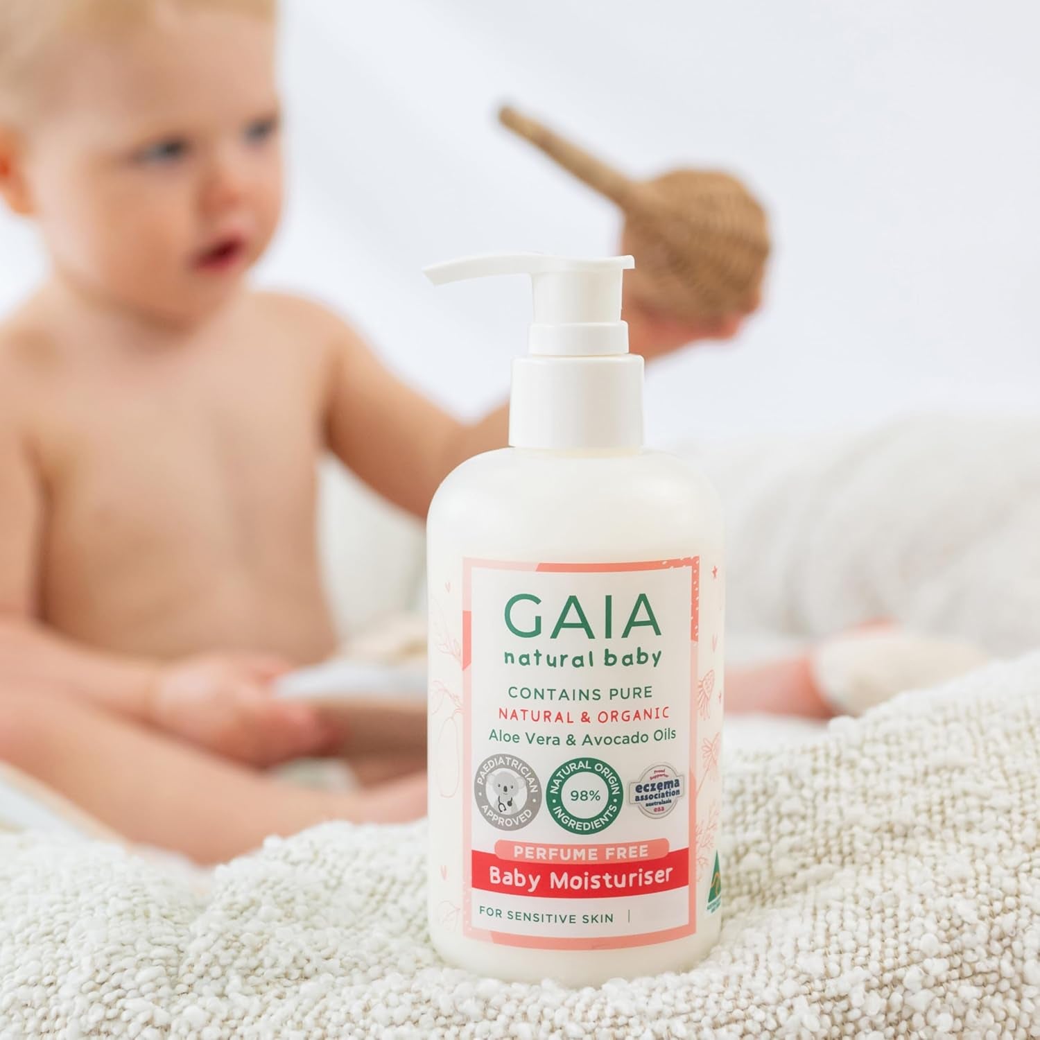 Gaia Skin Natural Baby Hello Baby 3 Piece Gift Set, Multicolour