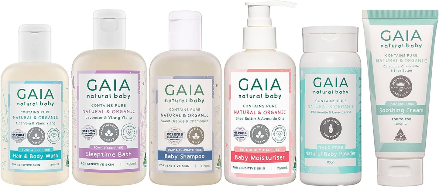 Gaia Skin Natural Baby Newborn Baby Gift Set (Pack of 6)