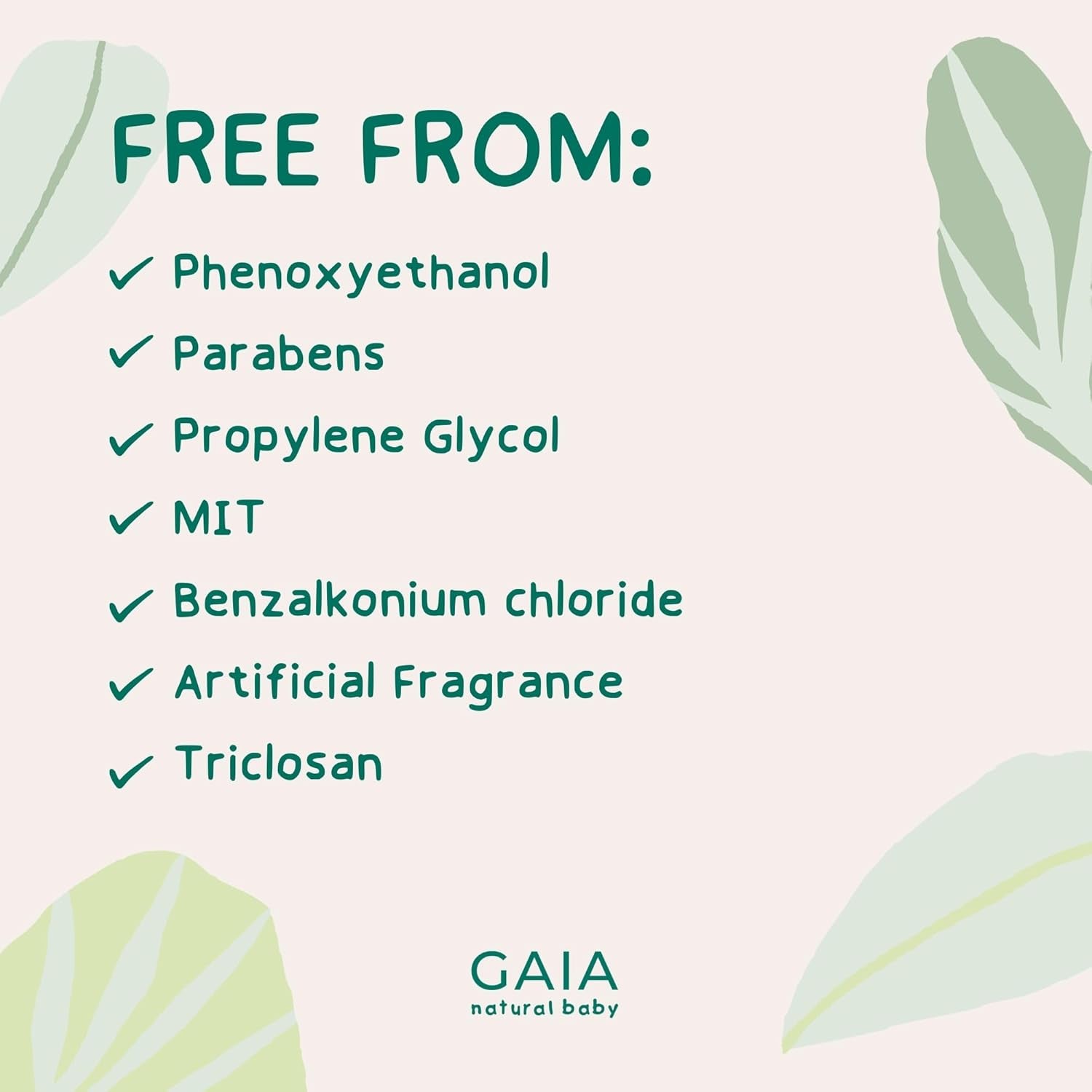 GAIA Natural Baby Biodegradable Water Wipes | Paediatrician Approved | Dermatogically Tested | Suitable for Sensitive Skin | Suitable for Newborns | Australian Made | 280Pk