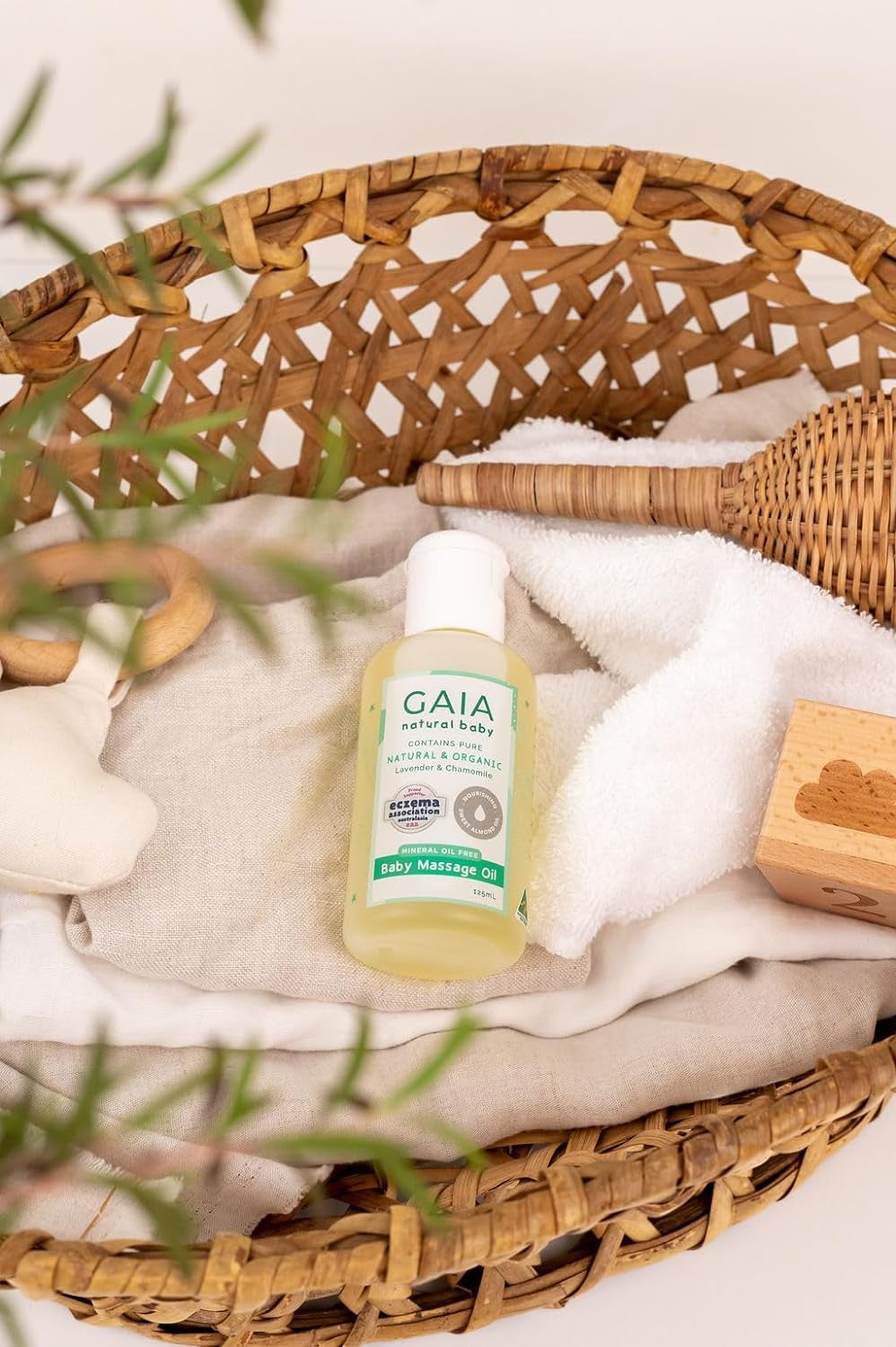 Natural Baby Massage Oil | 100% Natural Origin | Ideal for Newborns | Cold Pressed Sweet Almond Oil | Organic Lavender | Organic Chamomile | Perfume Free | Australian Made | 125Ml
